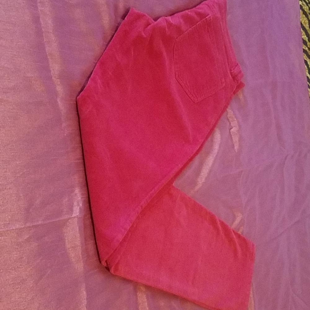 Hot pink corduroys